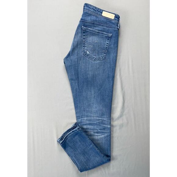 AG 'The Legging Ankle' Super Skinny Destroyed Stretch Denim Jeans. Women's 26R - Picture 2 of 9